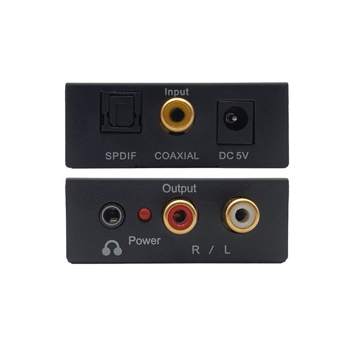 מתאם אודיו דיגיטלי לאנלוגי Super Connect ממיר בין RCA ל- Spdif / Coax