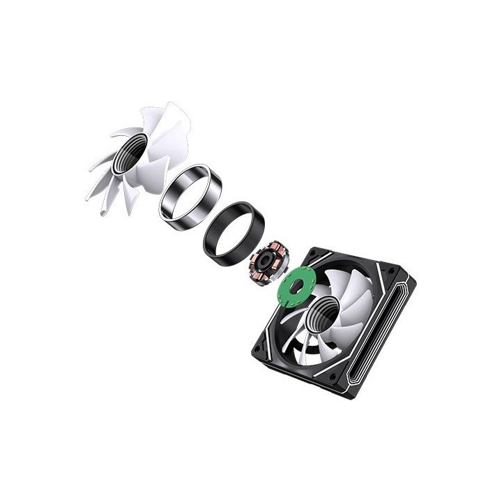 מאוורר למארז 12 ס''מ Super Gaming GT120 ARGB - צבע שחור