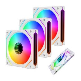 3 מאווררים למארז 12 ס''מ עם בקר מאווררים ותאורה Super Gaming GT120 ARG