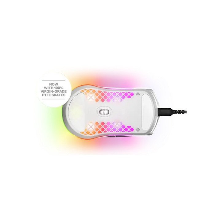 עכבר גיימינג חוטי SteelSeries Aerox 3 Gaming  כולל תאורת לד בצבע לבן