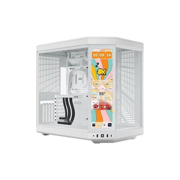 מארז מחשב עם מסך מגע HYTE Y70 touch infinite כולל כבל רייזר לכרטיס מסך