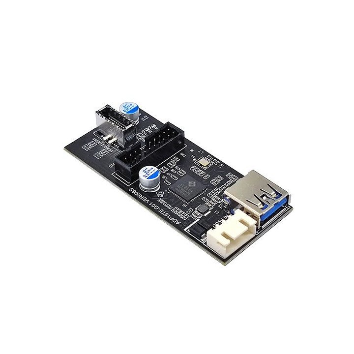 מפצל USB פנימי בלוח אם – מ-USB 3.2  ל-USB 3.2 Type-C וחיבור USB 3.2 נו
