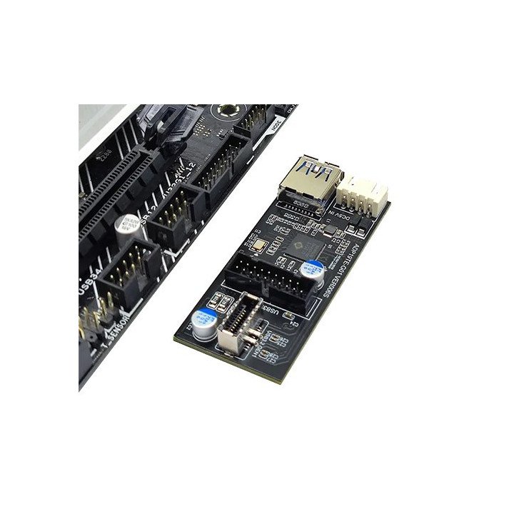 מפצל USB פנימי בלוח אם – מ-USB 3.2  ל-USB 3.2 Type-C וחיבור USB 3.2 נו