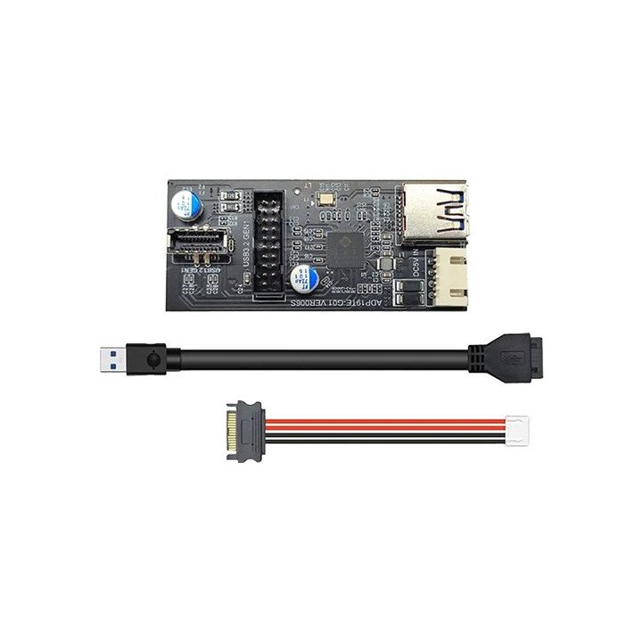 מפצל USB פנימי בלוח אם – מ-USB 3.2  ל-USB 3.2 Type-C וחיבור USB 3.2 נו