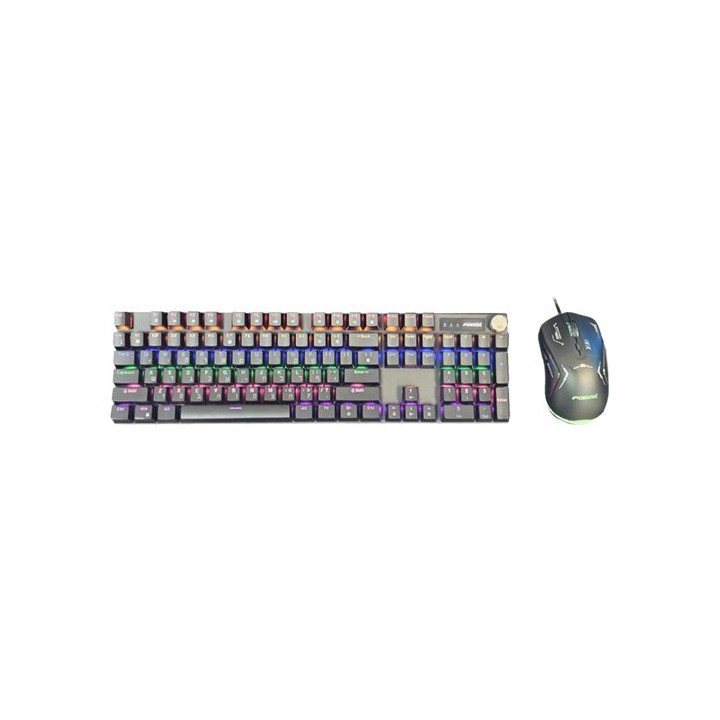 מציאון - סט גיימינג חוטי מכאני Forev Q600 RGB בצבע שחור - מוחדש