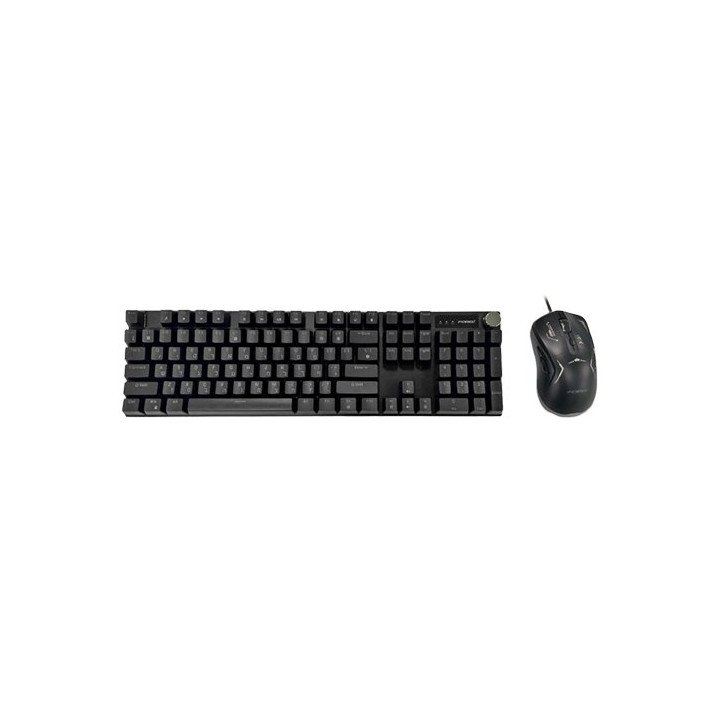 מציאון - סט גיימינג חוטי מכאני Forev Q600 RGB בצבע שחור - מוחדש
