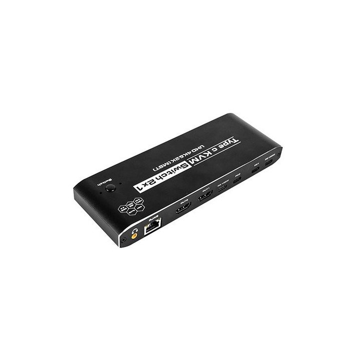 מציאון - מתג KVM ל-2 מחשבים Super Connect KVM201K3 תומך 4K כולל חיבור 