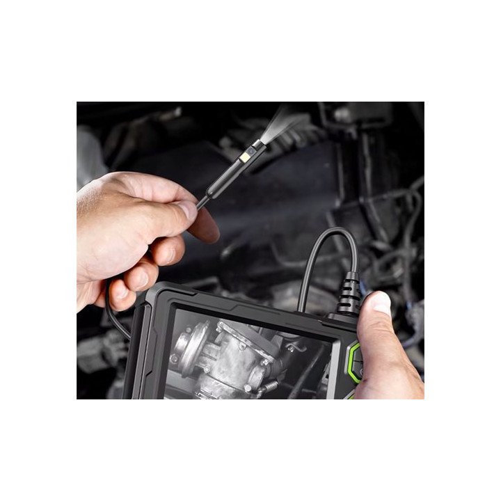 צג כולל מצלמת נחש אנדוסקופית Super Tools עם כבל באורך 5 מטר ותאורת לד