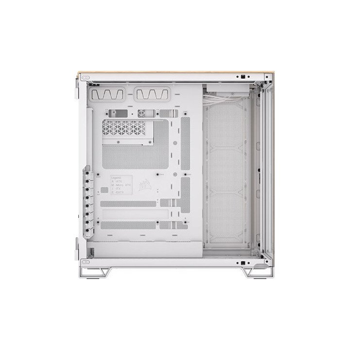 מארז מחשב 6500X Mid Tower Dual Chamber E-ATX בצבע לבן עץ
