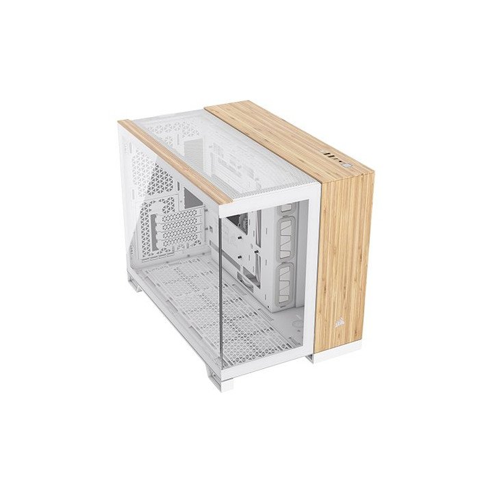 מארז מחשב 2500X Mid Tower Dual Chamber mATX בצבע לבן עץ