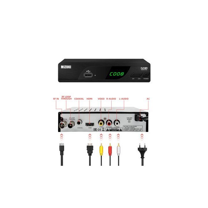 מציאון - ממיר דיגיטלי לטלוויזיה Full HD תומך בעידן+ החדש MIZUKI U-002 