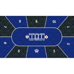טופ גומי לפוקר 210x100 כחול עד 10 שחקנים – משלוח חינם