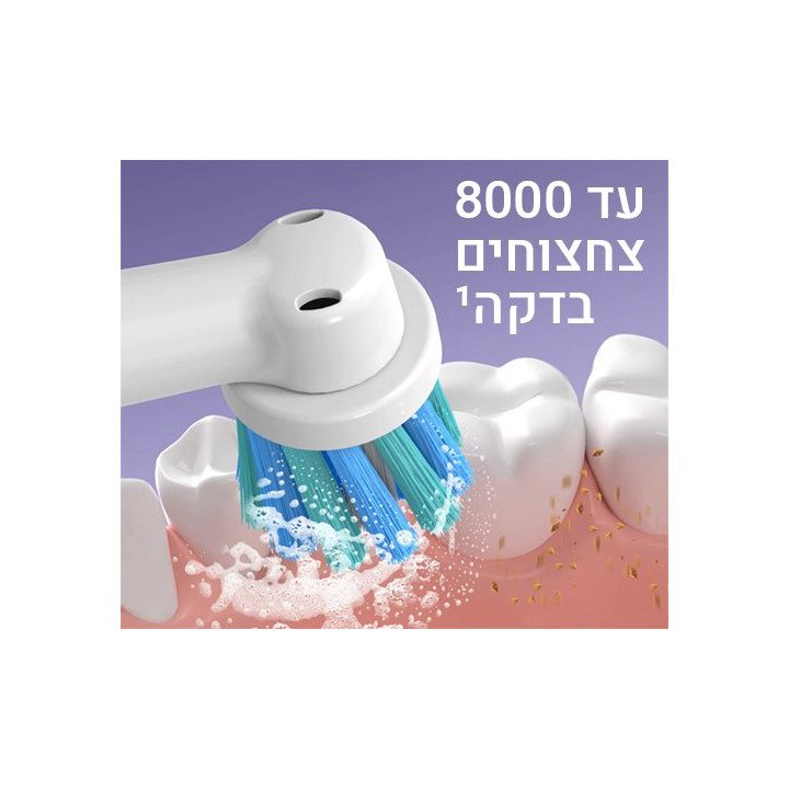 מברשת שיניים חשמלית נטענת Seago מתאימה למבוגרים וכוללת 8 ראשים וסוללה 