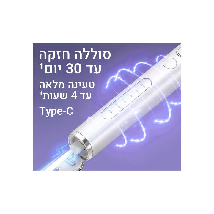 מברשת שיניים חשמלית נטענת Seago מתאימה למבוגרים וכוללת 8 ראשים וסוללה 