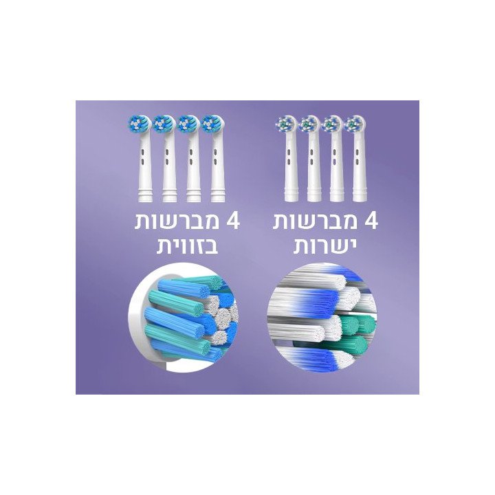 מברשת שיניים חשמלית נטענת Seago מתאימה למבוגרים וכוללת 8 ראשים וסוללה 