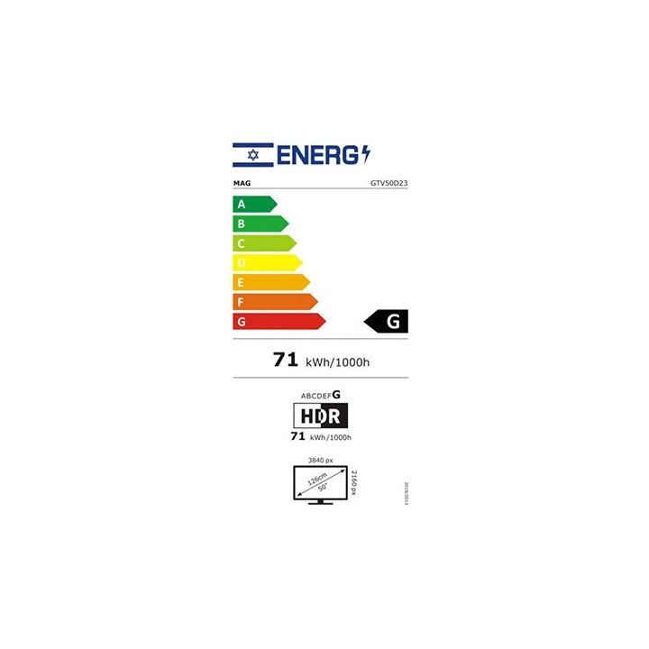 טלוויזיה 50 אינץ חכמה MAG GTV50D23 LED Smart TV 4K UHD עם Google TV – 