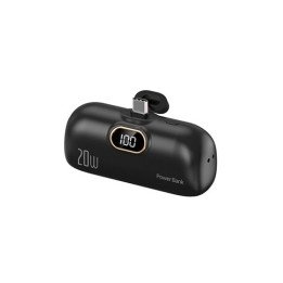 סוללת גיבוי קומפקטית - טעינה מהירה Powerbank 5000mAh 20w - צבע שחור - 