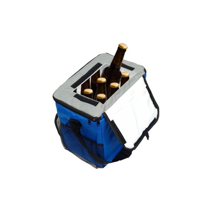 תיק צידנית עם רמקולים בלוטוס מובנים Boxer Bluetooth - בצבע כחול ואפור
