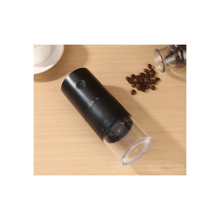 מטחנת קפה ותבלינים נטענת Super Home  - עם רמות טחינה שונות, בצבע קרם