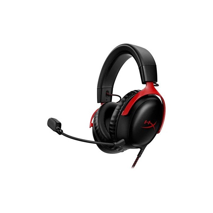 אוזניות גיימינג הייפר איקס קלאוד HyperX Cloud III בצבע שחור ואדום