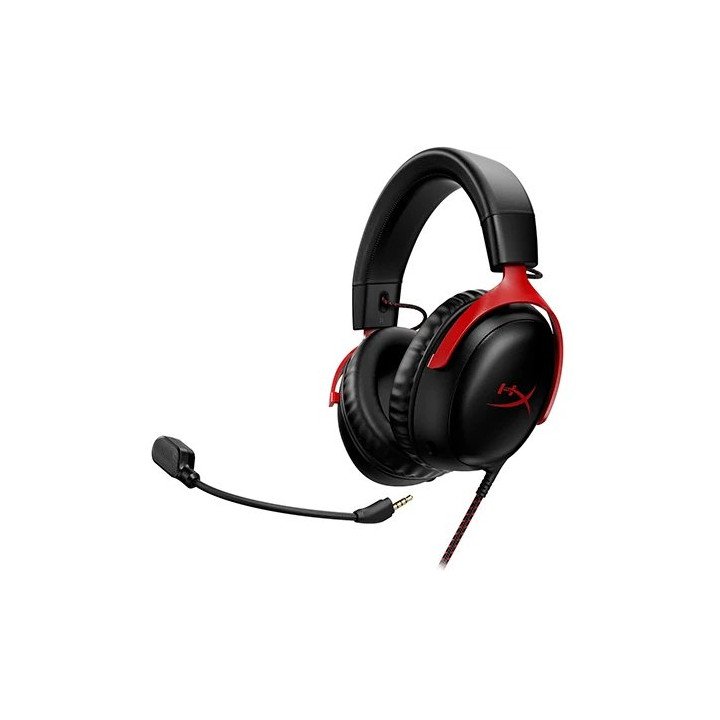אוזניות גיימינג הייפר איקס קלאוד HyperX Cloud III בצבע שחור ואדום