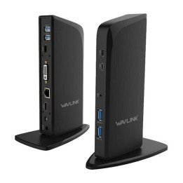תחנת עגינה למחשב נייד Wavlink WL-UG39PD1 בחיבור USB-C עם תצוגה עד 3 מס
