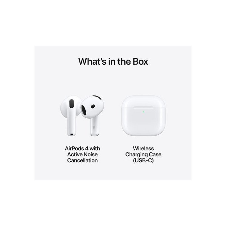 איירפודס Apple AirPods 4 ANC אוזניות אלחוטיות עם מסנן רעשים אקטיבי וכי