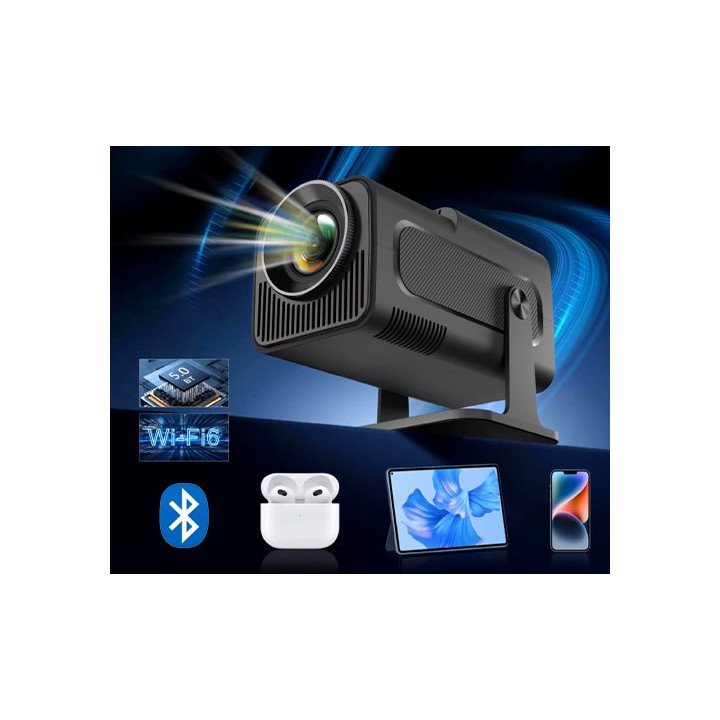 מקרן חכם עם מערכת הפעלה Full HD 1080P Android 11 עד 130 אינץ Super TV 