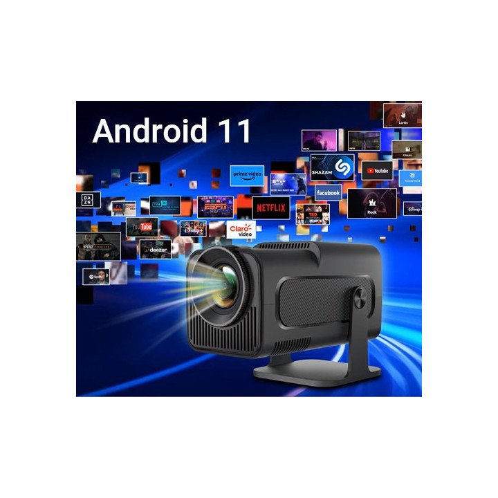 מקרן חכם עם מערכת הפעלה Full HD 1080P Android 11 עד 130 אינץ Super TV 