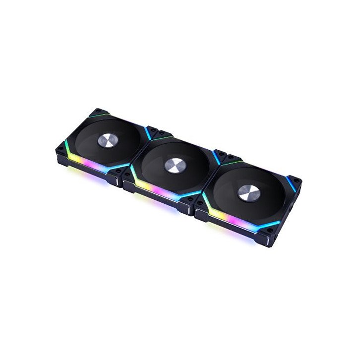 3 מאווררים למארז 12 ס''מ Lian Li UNI FAN SL V2 – צבע שחור – תאורת RGB
