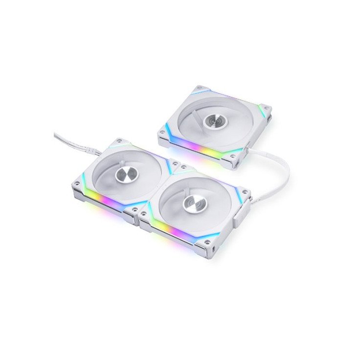 3 מאווררים למארז 12 ס''מ Lian Li UNI FAN SL V2 – צבע לבן – תאורת RGB
