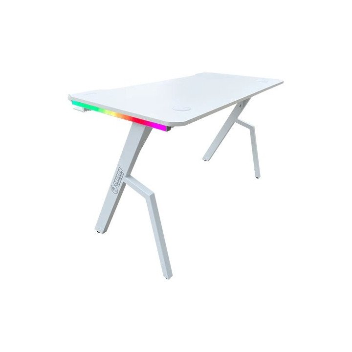 שולחן גיימינג תאורת RGB אורך 120 סמ לבן דרגון Dragon TR – משלוח חינם