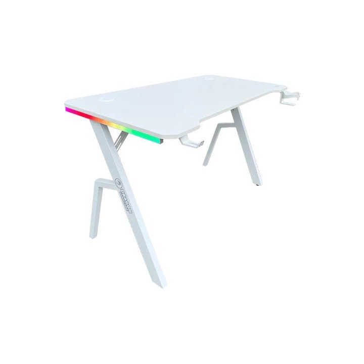 שולחן גיימינג תאורת RGB אורך 120 סמ לבן דרגון Dragon TR – משלוח חינם