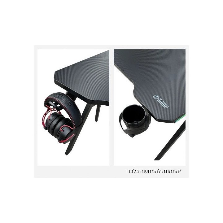 שולחן גיימינג תאורת RGB אורך 120 סמ שחור דרגון Dragon TR – משלוח חינם