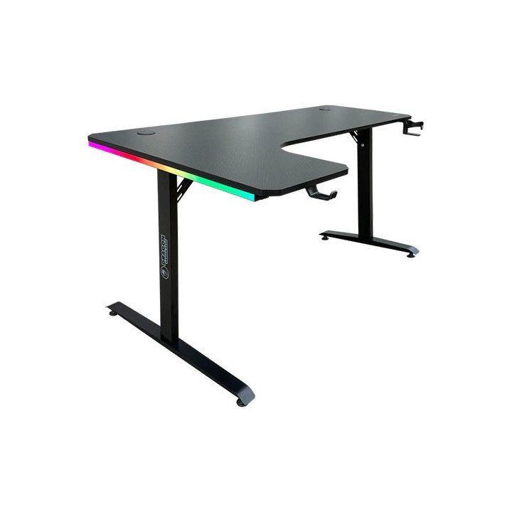 שולחן גיימינג פינתי שמאל תאורת RGB שחור 160*100 סמ דרגון Dragon – משלו