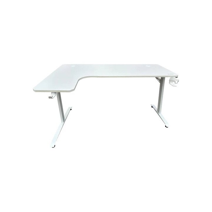 שולחן גיימינג פינתי שמאל תאורת RGB לבן 160*100 סמ דרגון Dragon – משלוח
