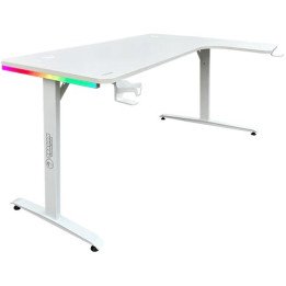 שולחן גיימינג פינתי ימין תאורת RGB לבן 160*100 סמ דרגון Dragon – משלוח
