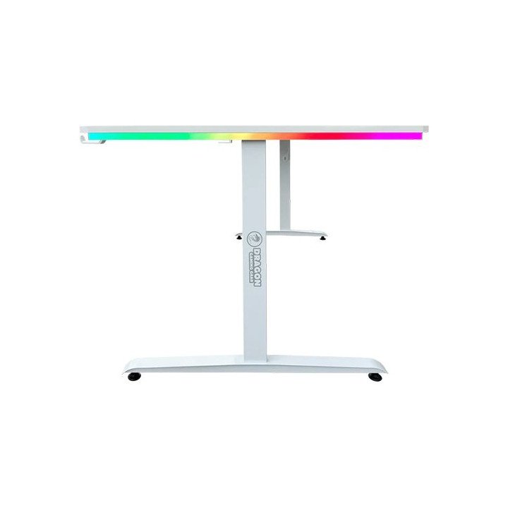 שולחן גיימינג פינתי ימין תאורת RGB לבן 160*100 סמ דרגון Dragon – משלוח