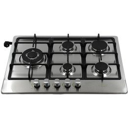 כיריים גז 5 להבות בגימור נירוסטה CHEF 705CI 68x50