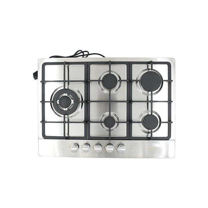 כיריים גז 5 להבות בגימור נירוסטה CHEF 705CI 68x50