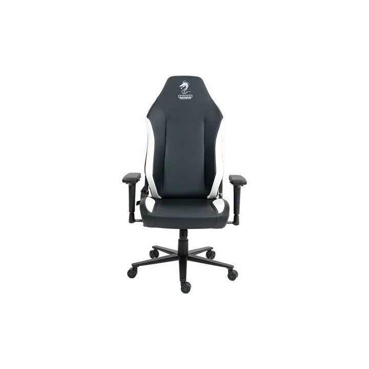 כיסא גיימינג ALPINE דמוי עור שחור לבן דרגון Dragon – משלוח חינם