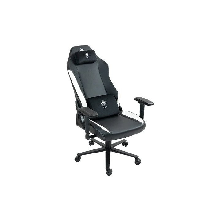 כיסא גיימינג ALPINE דמוי עור שחור לבן דרגון Dragon – משלוח חינם