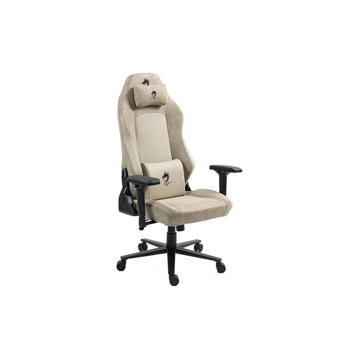 כיסא גיימינג ALPINE דמוי עור בז' וקרם דרגון Dragon – משלוח חינם