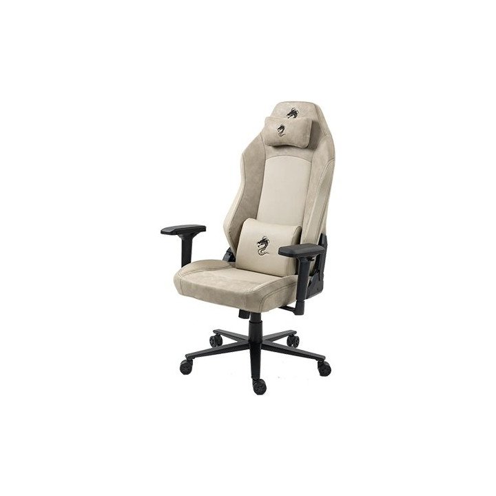 כיסא גיימינג ALPINE דמוי עור בז' וקרם דרגון Dragon – משלוח חינם