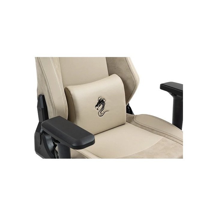 כיסא גיימינג ALPINE דמוי עור בז' וקרם דרגון Dragon – משלוח חינם