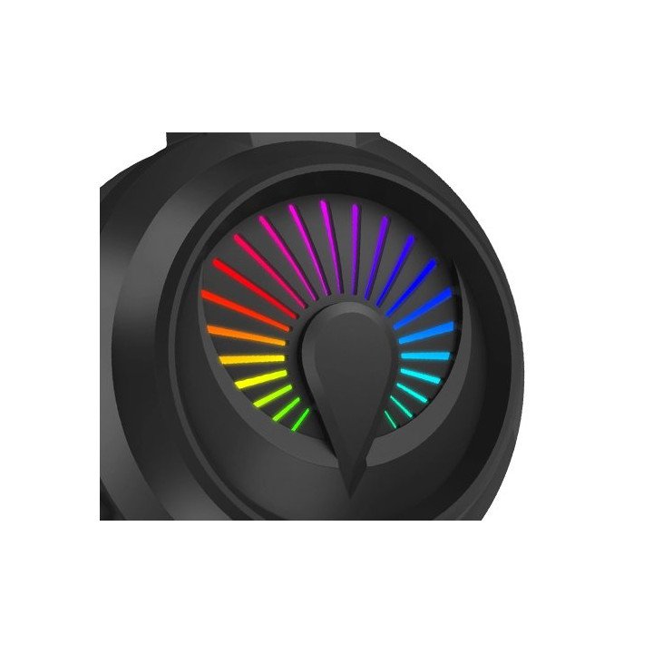 אוזניות גיימינג חוטיות עם תאורת RGB ריפוד נוח ודרייבר גדול 40 מ''מ Miz