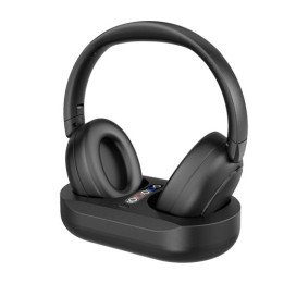 אוזניות לטלוויזיה אלחוטיות נטענות Super Sound CR-V10 On Ear צבע שחור