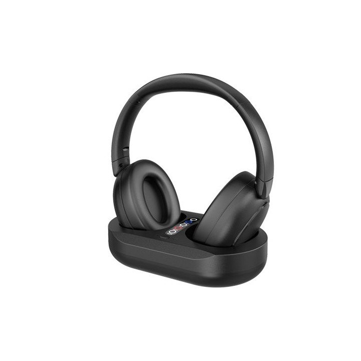 אוזניות לטלוויזיה אלחוטיות נטענות Super Sound CR-V10 On Ear צבע שחור