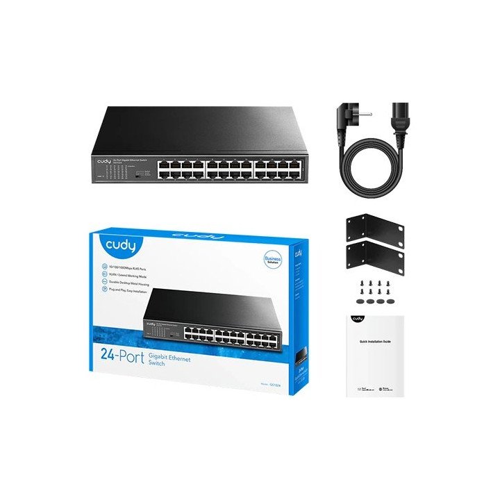 מתג רשת 24 פורטים לא מנוהל Cudy GS1024 24-Port Gigabit Unmanaged Switc