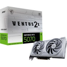 כרטיס מסך MSI GeForce RTX 5070 12G VENTUS 2X OC WHITE בצבע לבן